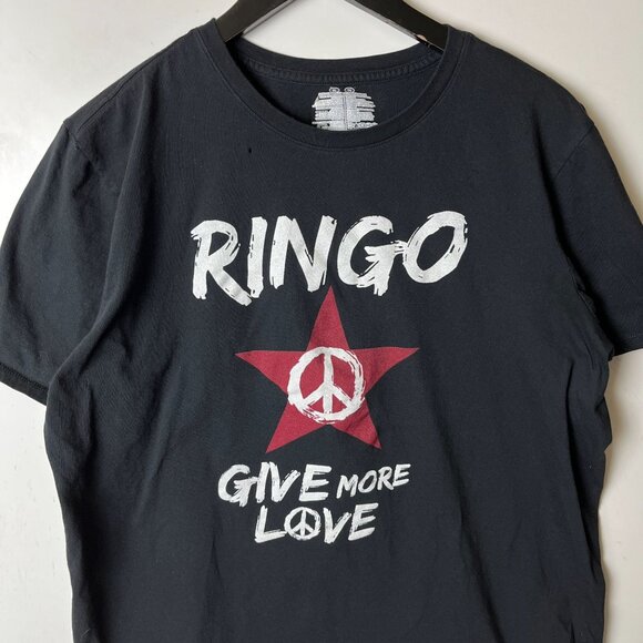 Ringo Starr Give More Love T Shirt Womens Black XL Extra Large Graphic Tee Logo - Picture 5 of 16